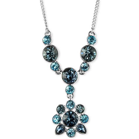 givenchy blue crystal necklace|Givenchy swarovski necklace.